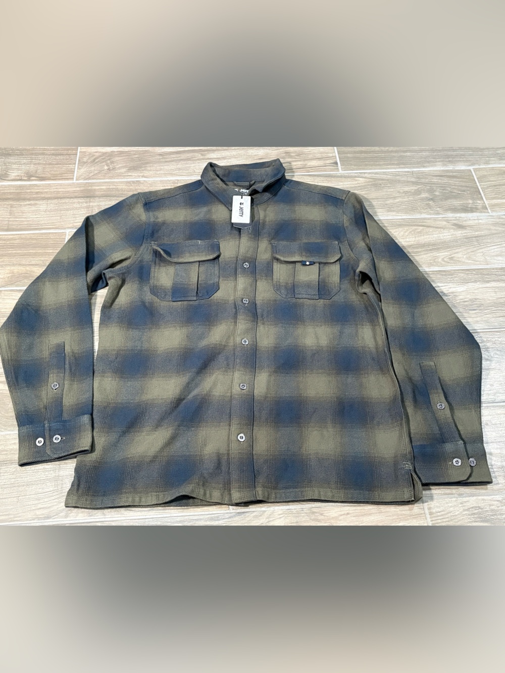 Mens Medium Jerry Winter Flannel Arbor f25 Agave Plaid Dress MSRP $80